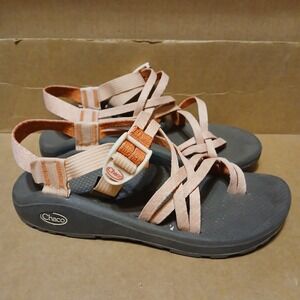 Chacos ZX2 Women's 9 Waterproof Sports Toe Loop Sandals Coral Gray